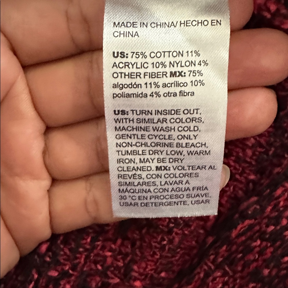Chico's Red Allure Tweed plaid Blazer cardigan sweater - Picture 14 of 15